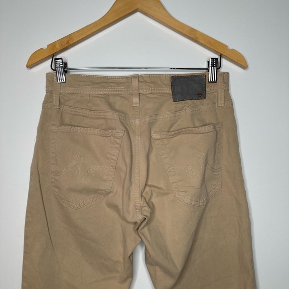 AG Adriano Goldschmied Everett SUD Sueded Slim Straight Pants in Chestnut 29x32 - Picture 6 of 15
